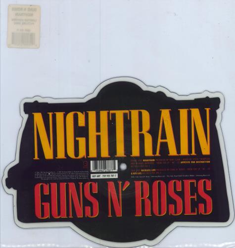 Guns N Roses Nightrain - Stickered UK shaped picture disc (picture